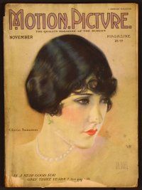 1f039 MOTION PICTURE magazine November 1923, incredible art of Gloria Swanson by Hal Phyfe!