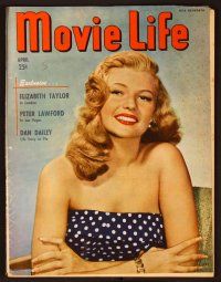 1f063 MOVIE LIFE magazine April 1949, sexy Rita Hayworth in The Loves of Carmen by Coburn!