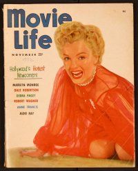 1f065 MOVIE LIFE magazine November 1952, Marilyn Monroe in nightie, Hollywood's hottest newcomer!