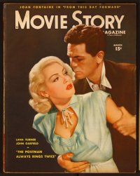 1f056 MOVIE STORY magazine March 1946 Lana Turner & Garfield from The Postman Always Rings Twice!