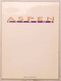 1f184 ASPEN EXTREME presskit '93 Paul Gross, Finola Hughes, cool images of skiing in Colorado!