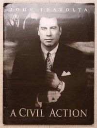 1f204 CIVIL ACTION presskit '98 great portrait of John Travolta as attorney for leukemia victims!