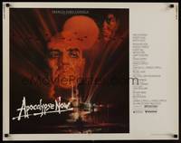 1g012 APOCALYPSE NOW 1/2sh '79 Francis Ford Coppola, classic Bob Peak art of Marlon Brando!