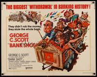 1g020 BANK SHOT 1/2sh '74 wacky art of George C. Scott taking the whole bank by Jack Davis!
