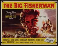 1g025 BIG FISHERMAN 1/2sh '59 cool artwork of Howard Keel, Susan Kohner & John Saxon!
