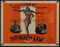 1g029 BROTHERS IN LAW 1/2sh '57 Boulting Brothers, Richard Attenborough, sexy Justice!
