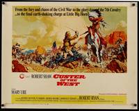 1g045 CUSTER OF THE WEST 1/2sh '68 art of Robert Shaw vs Indians at the Battle of Little Big Horn!
