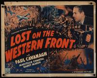 1g125 LOST ON THE WESTERN FRONT 1/2sh '37 Paul Cavanagh, cool action artwork of WWI!