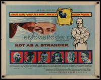 1g154 NOT AS A STRANGER style B 1/2sh '55 doctor Robert Mitchum, Olivia De Havilland, Frank Sinatra