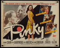 1g169 PINKY 1/2sh '49 Elia Kazan directed, Jeanne Crain fell hopelessly in love!