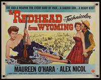 1g173 REDHEAD FROM WYOMING style A 1/2sh '53 sexy Maureen O'Hara had a weapon for every kind of man