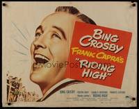 1g177 RIDING HIGH 1/2sh '50 portrait art of Bing Crosby, Frank Capra, horse racing!