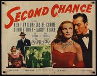 1g184 SECOND CHANCE 1/2sh '47 Kent Taylor eyes sexy Louise Currie in a low-cut dress!