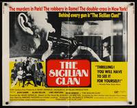 1g185 SICILIAN CLAN 1/2sh '70 Verneuil's Les Clan des Siciliens, Jean Gabin, Alain Delon!