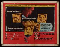 1g235 WITNESS TO MURDER 1/2sh '54 no one believes Barbara Stanwyck, except for the murderer!