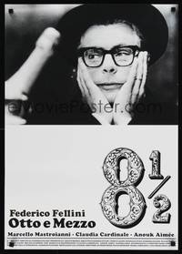 1g246 8 1/2 Japanese R08 Federico Fellini classic, different close up of Marcello Mastroianni!