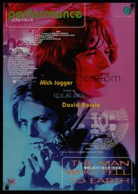 1g533 PERFORMANCE/MAN WHO FELL TO EARTH Japanese '98 cool image of David Bowie & Mick Jagger!