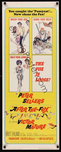 1h016 AFTER THE FOX insert '66 De Sica's Caccia alla Volpe, Peter Sellers, Frank Frazetta art!