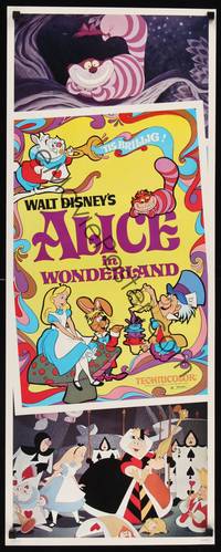 1h018 ALICE IN WONDERLAND insert R81 Walt Disney Lewis Carroll classic, cool psychedelic art