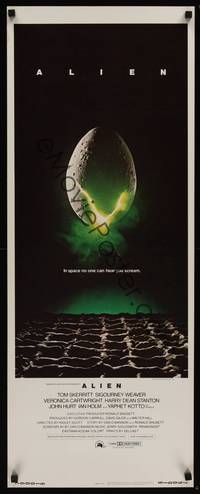 1h019 ALIEN insert '79 Ridley Scott outer space sci-fi monster classic, cool hatching egg image!
