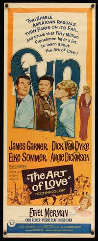 1h033 ART OF LOVE insert '65 Dick Van Dyke, Elke Sommer, James Garner, Angie Dickinson
