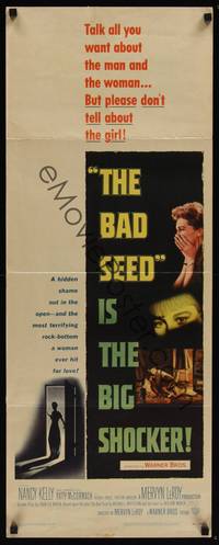 1h039 BAD SEED insert '56 the big shocker about really bad terrifying little Patty McCormack!
