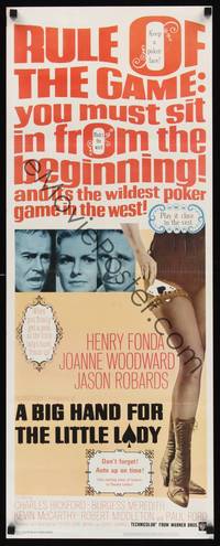 1h061 BIG HAND FOR THE LITTLE LADY insert '66 Henry Fonda, Joanne Woodward, wildest poker game!