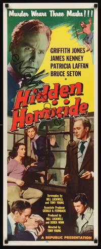 1h281 HIDDEN HOMICIDE insert '58 this English murderer wears three masks, Anthony Young directed!
