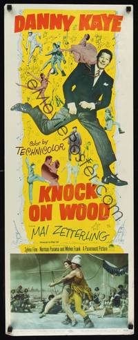 1h332 KNOCK ON WOOD insert '54 great full-length image of dancing Danny Kaye, Mai Zetterling!