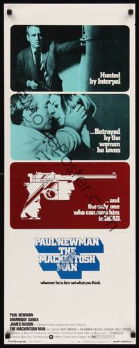 1h368 MACKINTOSH MAN insert '73 Paul Newman & Dominique Sanda kiss close up, John Huston directed!