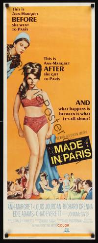 1h371 MADE IN PARIS insert '66 super sexy full-length Ann-Margret before and after she got there!