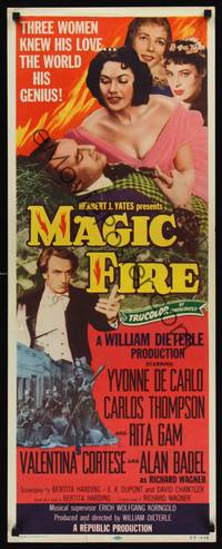 1h372 MAGIC FIRE insert '55 William Dieterle, Yvonne De Carlo, Alan Badel as Richard Wagner!