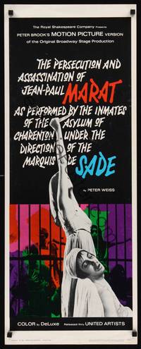 1h381 MARAT/SADE insert '67 the persecution and assassination of Jean-Paul performed by inmates!