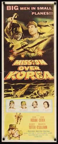1h398 MISSION OVER KOREA insert '53 big men in small planes, cool art of spotter plane!
