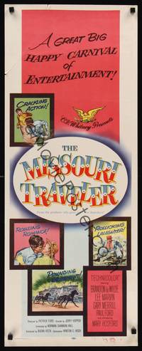 1h399 MISSOURI TRAVELER insert '58 a great big show with crackling action & rollicking laughter!