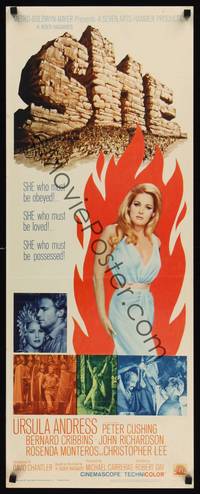 1h516 SHE insert '65 Hammer fantasy, image of sexy Ursula Andress, who must be possessed!