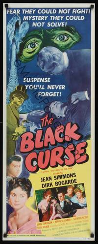 1h528 SO LONG AT THE FAIR insert R53 Terence Fisher, art of Jean Simmons & Bogarde, Black Curse!
