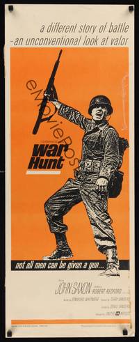 1h646 WAR HUNT insert '62 Robert Redford in first starring role, war does strange things to men!