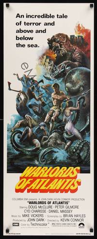 1h648 WARLORDS OF ATLANTIS insert '78 really cool fantasy artwork with monsters by Joseph Smith!