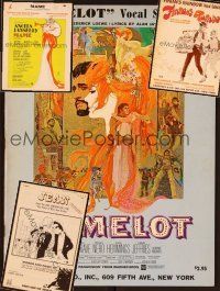 1j011 LOT OF 9 MUSIC BOOKS & SHEET MUSIC lot '64 - '74 Goldfinger, Camelot, Mame, Finian's Rainbow