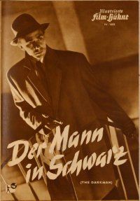 1j141 DARK MAN German program '52 cool image of Maxwell Reed in the title role!