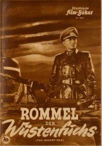 1j142 DESERT FOX German program '52 different images of James Mason as Field Marshal Erwin Rommel!