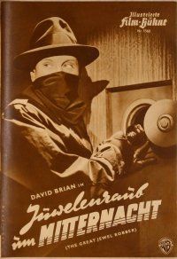 1j149 GREAT JEWEL ROBBER German program '52 many different images of thief David Brian!