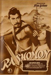 1j166 RASHOMON German program '52 Akira Kurosawa Japanese classic, Toshiro Mifune, different!