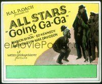 1j091 GOING GA-GA glass slide '29 Hal Roach's all stars Marion Byron & Edgar Kennedy, Leo McCarey!