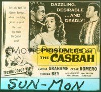 1j111 PRISONERS OF THE CASBAH glass slide '53 dazzling, desirable, and deadly sexy Gloria Grahame!