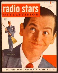 1j075 RADIO STARS & TELEVISION magazine Feb 1949 vol 1 no 3, Milton Berle as TV's Uncle Miltie!