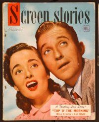 1j070 SCREEN STORIES magazine October 1949 Bing Crosby & Ann Blyth from Top O' the Morning!