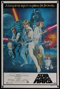 1k080 STAR WARS Aust 1sh '77 George Lucas classic sci-fi epic, great art by Tom Chantrell!