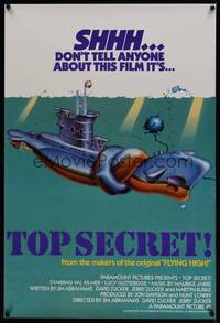 1k082 TOP SECRET Aust 1sh '84 Zucker Bros spy spoof, different knotted submarine art!